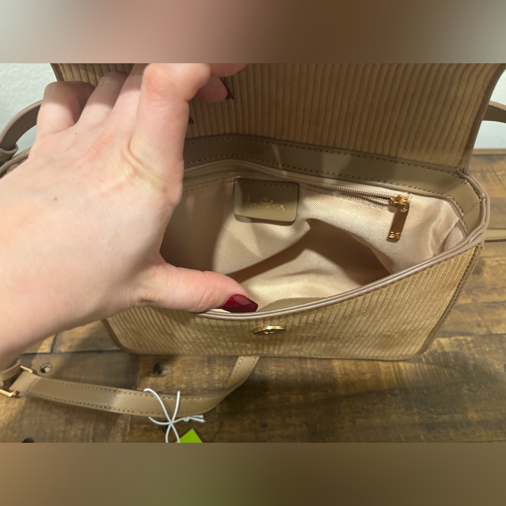 Sam Edelman Tan Crossbody Bag with Gold Tone Details - Picture 8 of 8